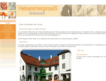 Tablet Screenshot of hebammenpraxis-groebenzell.de